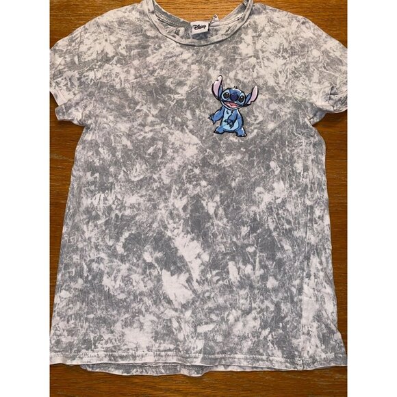 Stitch Tie-Dye T-Shirt Gray/White Disney - Picture 1 of 2